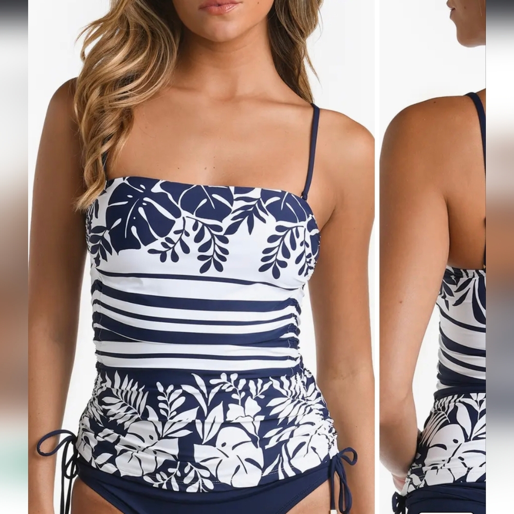 La Blanca Ruched Tankini Top